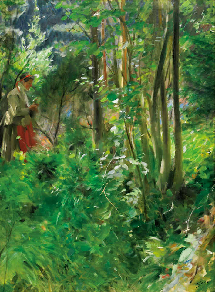  安德斯·莱奥纳德·佐恩 Anders Leonard Zorn —— 林中（牧羊女） (2)